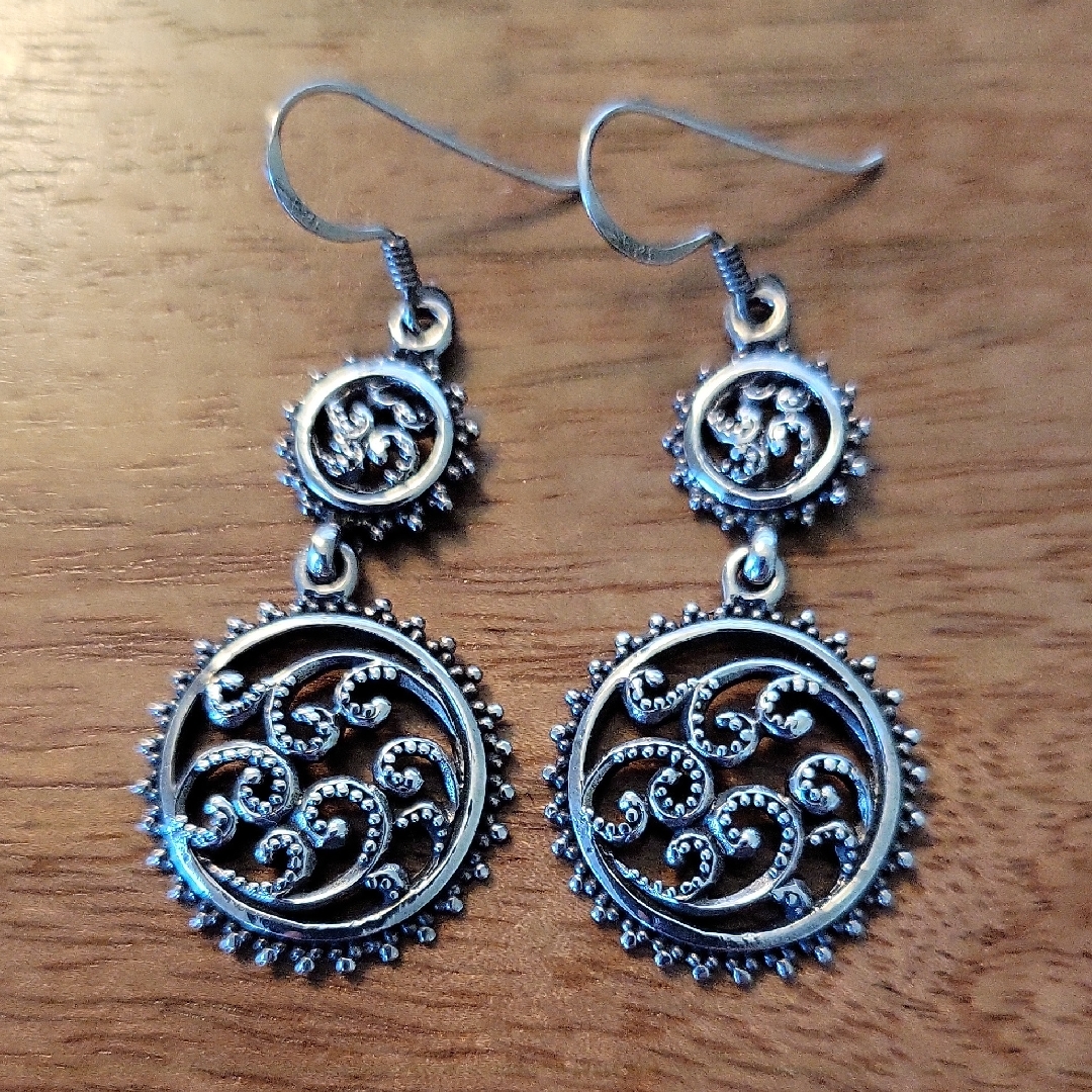 Sundance Sterling Silver Bali Ocean Waves Earrings